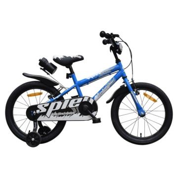 Bicicleta pentru copii Novokids SplendOr Boom PRO Edition Albastru Cu bidon pentru apa, Roti 18 inch, Greutate admisa 50 kg, Cadru din otel, Roti ajutatoare detasabile, Ghidon reglabil pe inaltime Bicicleta pentru copii Novokids SplendOr Boom PRO Edition Albastru Cu bidon pentru apa, Roti 18 inch, Greutate admisa 50 kg, Cadru din otel, Roti ajutatoare detasabile, Ghidon reglabil pe inaltime
