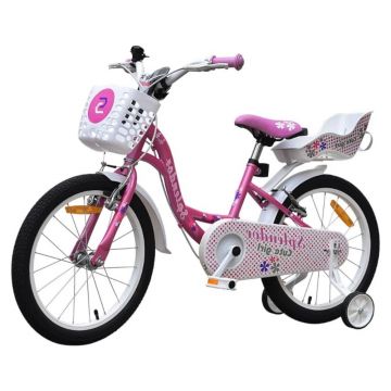 Bicicleta pentru copii Novokids SplendOr Boom PRO Edition Roz, Cosulet pentru papusi, Roti 16 inch, Greutate admisa 50 kg, Cadru din otel, Roti ajutatoare detasabile, Ghidon reglabil pe inaltime Bicicleta pentru copii Novokids SplendOr Boom PRO Edition Roz, Cosulet pentru papusi, Roti 16 inch, Greutate admisa 50 kg, Cadru din otel, Roti ajutatoare detasabile, Ghidon reglabil pe inaltime