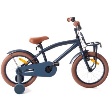 Bicicleta pentru copii Procart Cool Boy Bleumarin 16 inch, cadru otel 26 cm, frana v-brake, suport frontal, roti ajutatoare, far Bicicleta pentru copii Procart Cool Boy Bleumarin 16 inch, cadru otel 26 cm, frana v-brake, suport frontal, roti ajutatoare, far