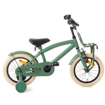 Bicicleta pentru copii Procart Verde 14 inch, roti ajutatoare, scaun reglabil, cadru otel, frane v-brake, suport fata, jante aluminiu Bicicleta pentru copii Procart Verde 14 inch, roti ajutatoare, scaun reglabil, cadru otel, frane v-brake, suport fata, jante aluminiu