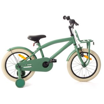 Bicicleta pentru copii Procart Verde 16 inch, reglabila pe inaltime, v-brake, cadru otel, roti ajutatoare, far si stop Bicicleta pentru copii Procart Verde 16 inch, reglabila pe inaltime, v-brake, cadru otel, roti ajutatoare, far si stop