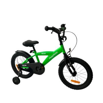 Bicicleta pentru copii Procart Verde 16 inch, roti ajutatoare, v-brake, scaun ajustabil, cadru otel, jante aluminiu, aparatoare lantnoroi Bicicleta pentru copii Procart Verde 16 inch, roti ajutatoare, v-brake, scaun ajustabil, cadru otel, jante aluminiu, aparatoare lantnoroi