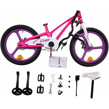 Bicicleta pentru copii Royal Baby 16 inch Galaxy G1601C RozAlb 4-6 ani cu roti ajutatoare si frana pe disc Bicicleta pentru copii Royal Baby 16 inch Galaxy G1601C RozAlb 4-6 ani cu roti ajutatoare si frana pe disc