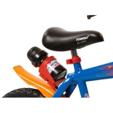 Bicicleta pentru copii Toimsa Hot Wheels 14 inch cu roti ajutatoare, suport si sticla de apa Bicicleta pentru copii Toimsa Hot Wheels 14 inch cu roti ajutatoare, suport si sticla de apa
