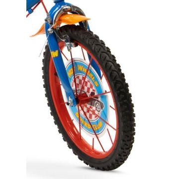 Bicicleta pentru copii Toimsa Hot Wheels 16 inch cu roti ajutatoare, suport si sticla de apa Bicicleta pentru copii Toimsa Hot Wheels 16 inch cu roti ajutatoare, suport si sticla de apa