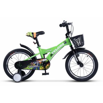 Bicicleta pentru copii Velors V1601A Verde , roti 16 inch, varsta 4-6 ani, 16 viteze, inaltime utilizator 100-115 cm , greutate suportata 60 kg Bicicleta pentru copii Velors V1601A Verde , roti 16 inch, varsta 4-6 ani, 16 viteze, inaltime utilizator 100-115 cm , greutate suportata 60 kg