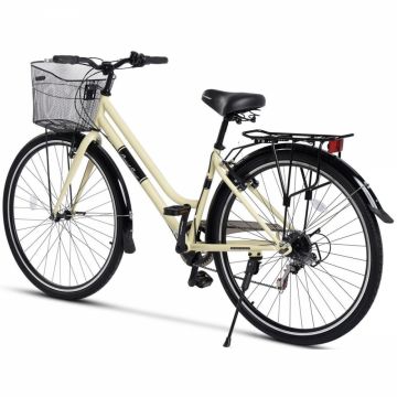 Bicicleta Trekking Carpat Altay C28262G BejNegru, roti 28 inch, echipare Shimano, 7 viteze, maneta rotativa, cos fata Bicicleta Trekking Carpat Altay C28262G BejNegru, roti 28 inch, echipare Shimano, 7 viteze, maneta rotativa, cos fata
