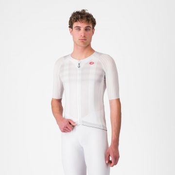 Castelli - tricou ciclism maneca scurta race fit - Aero Race 8S Jersey - 18-36 gr C - alb