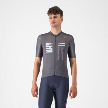 Castelli - tricou ciclism maneca scurta tailored fit - Espresso R--A/D Jersey - gri inchis Smokey