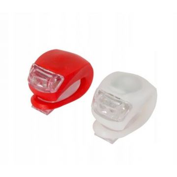 Lumini de siguranta bicicleta, Esperanza, LED 3 moduri iluminare, silicon, set 2 bucati