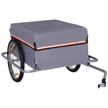 Remorcă pentru bicicletă pliabilă HOMCOM, cuplaj inclus, capacitate de încărcare de până la 40 kg | Aosom Romania