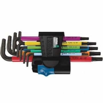 Set chei imbus cu profil torx, TX8-TX40, 9 bucati, Wera Multicolour HF 967/9 Set chei imbus cu profil torx, TX8-TX40, 9 bucati, Wera Multicolour HF 967/9