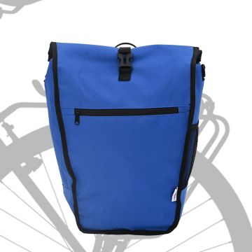 vidaXL Geantă bicicletă Pannier 20L Albastru 34x16x59 cm