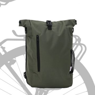 vidaXL Geanta de bicicletă 20 L Verde Măslin 31x13x58 cm