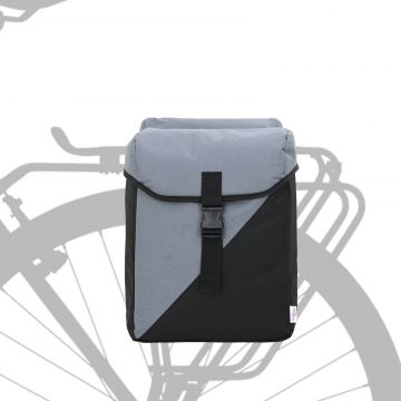 vidaXL Geantă de bicicletă cu două genți 35L gri