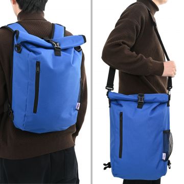 vidaXL Geanta de bicicletă pentru suport de bagaje 20 L Albastră 31x13x58 cm