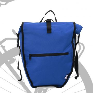 vidaXL Geanta de bicicletă pentru suport de bagaje 25 L Albastru 32.5x17x57 cm