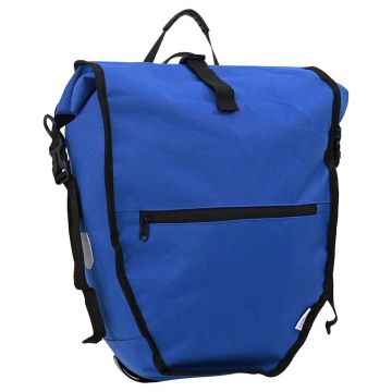 vidaXL Geantă de bicicletă albastru 32.5 x 17 x 57 cm Poliester