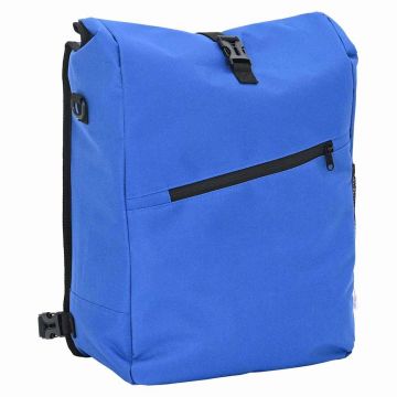 vidaXL Geantă de bicicletă albastru 33 x 16 x 48 cm Poliester