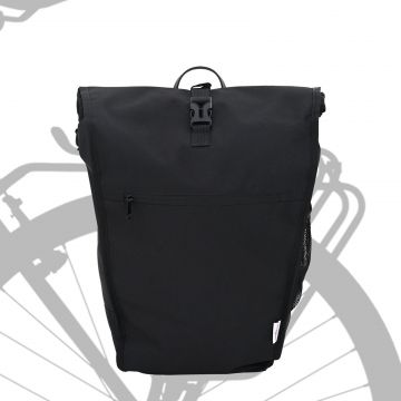 vidaXL Geantă pentru bicicletă pentru suport de bicicletă 20L Neagră 34x16x59 cm