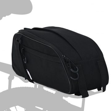 vidaXL Geantă pentru bicicletă pentru suport Pannier 8 L Neagră 38x16x16 cm