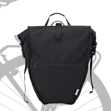 vidaXL Geanta pentru bicicletă pentru suportul de bagaje 25 L Negru 32.5x17x57 cm