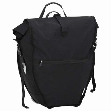 vidaXL Geantă de bicicletă Negru 32.5 x 17 x 57 cm Poliester