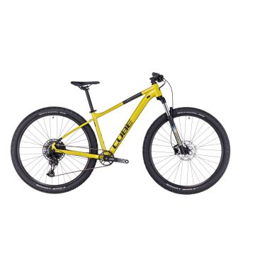 Bicicleta Mtb Cube Analog 2023 - 29 Inch, L, Galben-Negru, Reambalat Bicicleta Mtb Cube Analog 2023 - 29 Inch, L, Galben-Negru, Reambalat