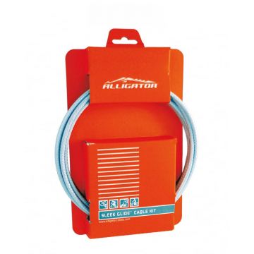 Set Cablu+Teaca Alligator Schimbator 4mm L-2000mm Argintiu Set Cablu+Teaca Alligator Schimbator 4mm L-2000mm Argintiu