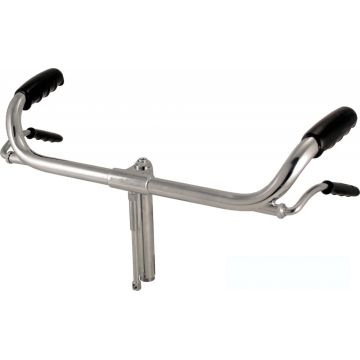 Ghidon Bici   R  , otel, latime 480mm, O22.2, culoare argintiu, cu manete de frana Ghidon Bici   R  , otel, latime 480mm, O22.2, culoare argintiu, cu manete de frana
