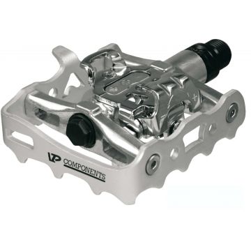Pedale VP-X82 VPComponents, SPD, aluminiu, culoare argintiu Pedale VP-X82 VPComponents, SPD, aluminiu, culoare argintiu