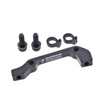 Adaptor montaj pentru etrier frana Shimano SM-MA-F180P S, Suruburi X 4, Stop Ring X 2 Adaptor montaj pentru etrier frana Shimano SM-MA-F180P S, Suruburi X 4, Stop Ring X 2