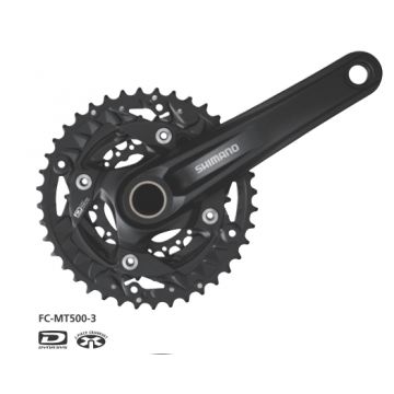 Angrenaj Pedalier Shimano Deore MTB, 40X30X22T, Brat 175MM,10 Viteze Pe Spate, Fara Butuc Pedalier, Negru Angrenaj Pedalier Shimano Deore MTB, 40X30X22T, Brat 175MM,10 Viteze Pe Spate, Fara Butuc Pedalier, Negru
