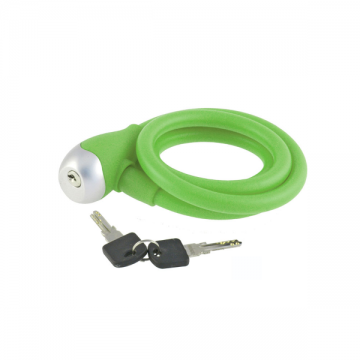 Antifurt cu cheie BTA silicon spirala 12x1200 culoare Verde Antifurt cu cheie BTA silicon spirala 12x1200 culoare Verde