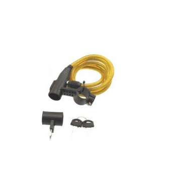 Antifurt spirala cu cheie 8x1500mm cu suport fixare culoare auriu Antifurt spirala cu cheie 8x1500mm cu suport fixare culoare auriu