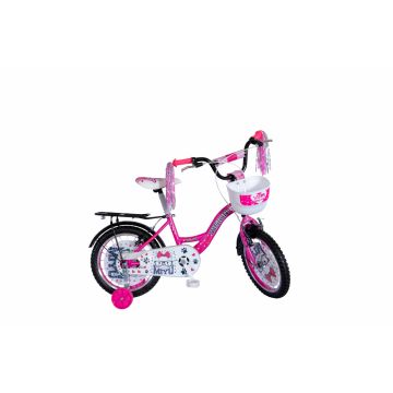 Bicicleta Copii Vision Miyu Culoare Roz Alb Roata 16   Otel Bicicleta Copii Vision Miyu Culoare Roz Alb Roata 16   Otel