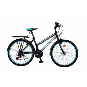 Bicicleta MTB Dame Vision Elegance Culoare Negru Albastru Roata 26   Otel Bicicleta MTB Dame Vision Elegance Culoare Negru Albastru Roata 26   Otel