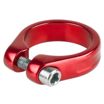 COLIER SA  M-WAVE CU SURUB 31,8 MM ROSU ANODIZAT COLIER SA  M-WAVE CU SURUB 31,8 MM ROSU ANODIZAT