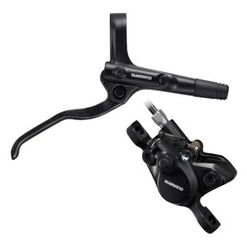 Frana pe disc Shimano BL-MT200(R), BR-MT200(R), levier otel, fara adaptor, placute resin, furtun SM-BH59-SS 1700mm negru, oliva si insertie conectare, culoare negru Frana pe disc Shimano BL-MT200(R), BR-MT200(R), levier otel, fara adaptor, placute resin, furtun SM-BH59-SS 1700mm negru, oliva si insertie conectare, culoare negru