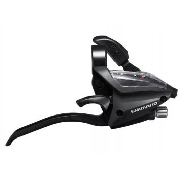 Maneta schimbator frana Shimano ST-EF500-8R-4A, montaj dreapta, 8 viteze, cablu 2050mm, 4 degete, pentru V-Brake, (necesita modulator de putere), culoare negru Maneta schimbator frana Shimano ST-EF500-8R-4A, montaj dreapta, 8 viteze, cablu 2050mm, 4 degete, pentru V-Brake, (necesita modulator de putere), culoare negru