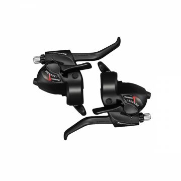 Maneta Schimbator Frana Shimano Tourney St-Tx800, 8X3 Vit., Ez-Fire Plus, 2 Degete, Pt. Frana V-Brake, Cabluri Schimbator Frana Lungime Standard, Negru, Ambalat Ind. Maneta Schimbator Frana Shimano Tourney St-Tx800, 8X3 Vit., Ez-Fire Plus, 2 Degete, Pt. Frana V-Brake, Cabluri Schimbator Frana Lungime Standard, Negru, Ambalat Ind.