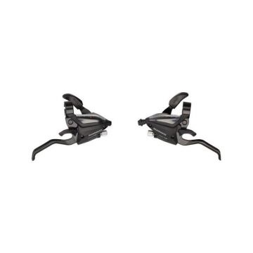Manete Schimbator Frana Shimano St-Ef500-2A, 8X3 Vit., Standard Schimbator Frana Cablu Camasa Neagra (Sp41), 2 Degete, Pt. V-Brake, Negru, Ambalat Ind. Manete Schimbator Frana Shimano St-Ef500-2A, 8X3 Vit., Standard Schimbator Frana Cablu Camasa Neagra (Sp41), 2 Degete, Pt. V-Brake, Negru, Ambalat Ind.