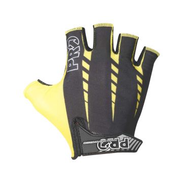 Manusi ciclism Pro Lauch culoare negru galben marime L Manusi ciclism Pro Lauch culoare negru galben marime L