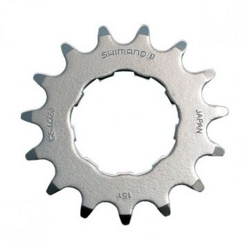 Pinion Shimano DX CS-MX66, 15T, cromat, fara distantier si piulita de fixare, ambalat individual Pinion Shimano DX CS-MX66, 15T, cromat, fara distantier si piulita de fixare, ambalat individual