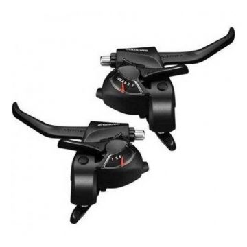 Set Maneta Schimbator Frana Shimano Tourney St-Ef41, 7X3 Vit., 2 Degete, Pt. Frana V-Brake, Cabluri Schimbator Frana Lungime Standard, Negru, Ambalat Ind. Set Maneta Schimbator Frana Shimano Tourney St-Ef41, 7X3 Vit., 2 Degete, Pt. Frana V-Brake, Cabluri Schimbator Frana Lungime Standard, Negru, Ambalat Ind.