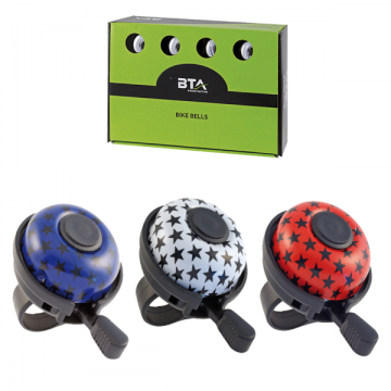 Sonerie BTA clasica, din aluminiu, diametru 45mm, multicolor, grafica cu stele Sonerie BTA clasica, din aluminiu, diametru 45mm, multicolor, grafica cu stele