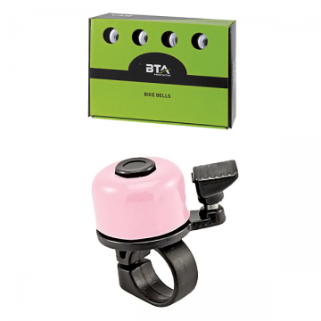 Sonerie BTA Din-Din, din otel, diametru O 34mm, culare roz Sonerie BTA Din-Din, din otel, diametru O 34mm, culare roz