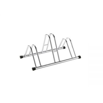 Suport de 3 biciclete de culoare argintie Suport de 3 biciclete de culoare argintie