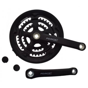 Angrenaj pedalier 3 foi MTB, otel, 48 38 28T, culoare negru Angrenaj pedalier 3 foi MTB, otel, 48 38 28T, culoare negru