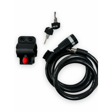 Antifurt cu cheie Jet 27114 spirala, 10x1500mm, cu suport montare Antifurt cu cheie Jet 27114 spirala, 10x1500mm, cu suport montare